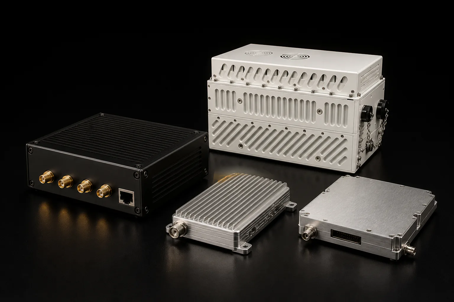 High-frequency communication signal source and RF power amplifier modules.