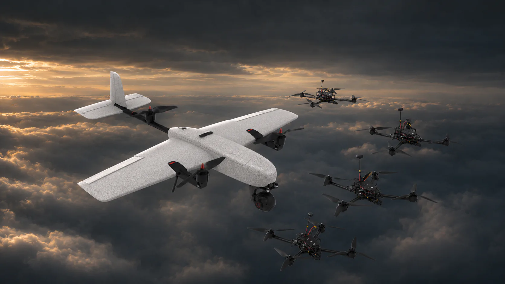 Illustrative UAV formation image
